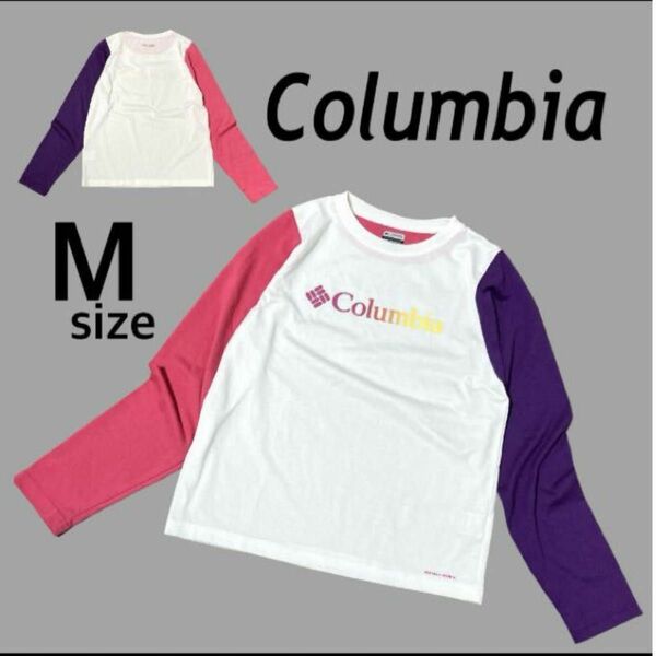 Columbia コロンビア レディース 長袖Tシャツ M カットソー ロゴ(h45)