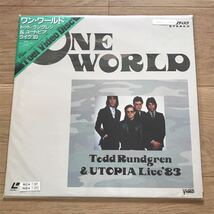 未開封　レーザーディスク　 One World　Todd Rundgren & Utopia Live '83　ワン・ワールド　TE-D078_画像1
