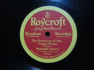 ★☆SP盤レコード The Fountain of the Acqua Paola / Beauty and the Beast : Rudolph Gruen 蓄音機用 中古品☆★[6042] 