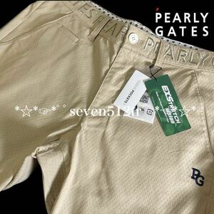 本物 新品 41189195 PEARLY GATESパーリーゲイツ/5(サイズL) 超人気 ストレッチ刺繍ロゴパンツ 抗菌・消臭 凄くカッコイイ！