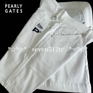 本物 新品 41258177 PEARLY GATESパーリーゲイツ/稀少7(サイズ3L) 超人気 ストレッチハーフパンツ 防透防止・UV 凄くカッコイイ！