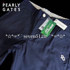 本物 新品 41231195 PEARLY GATESパーリーゲイツ/5(サイズL) 超人気 ストレッチ刺繍ロゴパンツ 抗菌・消臭 凄くカッコイイ！