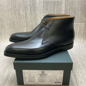 【アウトレット】CROCKETT&JONES◆TETBURY◆ブラック◆サイズ8.5(26.5cm) 紳士革靴 チャッカブーツ 英国製クロケットビジネスシューズ