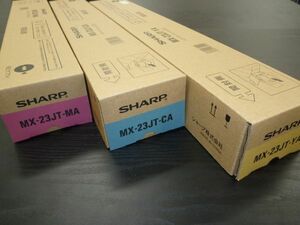 SHARP 純正トナー 3色セット　MX-23JT　赤青黄　MX3614 MX3114 MX2514 MX3611 MX2310 MX2517 MX3117 MX3111 MX2311用　MX23JT　大容量