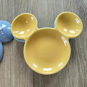 お皿 食器 取り皿　ミッキーマウス型・ディズニーリゾート購入品　中古４枚