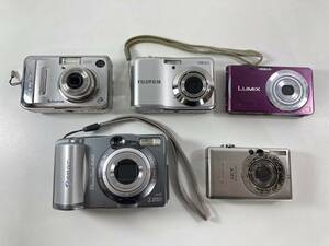 【ジャンク】デジタルカメラ ５台セット まとめ売り Canon IXY DIGITAL 55 PowerShot A40 / LUMIX DMC-FH5 / FUJIFILM FinePix A500 AV150