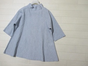  Kei kokisi*KEIKO KISHI plusnoshu flax cotton tunic pull over F made in Japan 