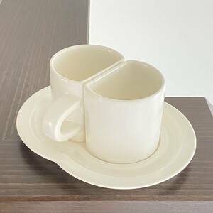 希少 ビンテージ 廃盤 セラミックジャパン ダブルカップ Ceramic Japan 陶器デザイン コーヒーカップ