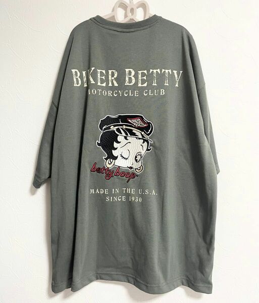 新品未使用 BettyBoop ベティ・ブープ 大きいサイズ バイカーベティ BIGTシャツ