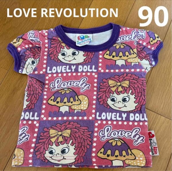 90 半袖Tシャツ キッズ 女の子 子供服　トップス　女の子　ベビー服　夏服　ラブレボ　保育園