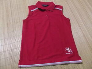 まとめて即決！美品　Munsingwear　マンシングウェア　ノースリーブ　赤　ゴルフ　ポロシャツ
