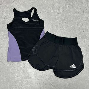 チャコット　Chacott トップス 女の子　140〜150 スポーツ 体操　セットアップ　adidas 短パン キッズ 6514FH