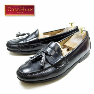 10D表記　28cm相当　COLE HAAN コールハン タッセルローファー　革靴　レザーシューズ　ブラック　マッケイ製法　黒2/4.5.3/P825