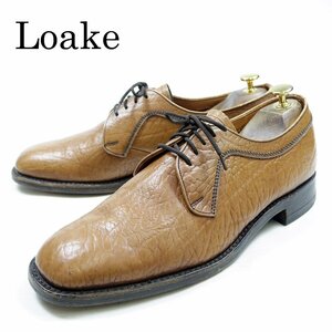 9-1/2表記　27.5㎝相当　Loake　Camel Skin　ローク　ラクダ　プレーントゥ　ドレスシューズ　イングランド製　グットイヤー/24.5.12/U9283