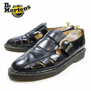 英国製　UK11　Dr.Martens　ドクターマーチン　ベルト　スリッポンローファー　ブラック　イングランド製　黒/24.5.29/P915