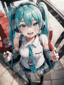 初音ミク A4 アート ポスター イラスト 同人 美少女 ファンアート アニメ 高品質 セクシーアート【a198】