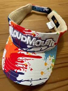 LOUDMOUTH ゴルフサンバイザー 美品 ペイント カラフル サンバイザー GOLF ゴルフウェア 帽子 ゴルフキャップ ラウドマウス