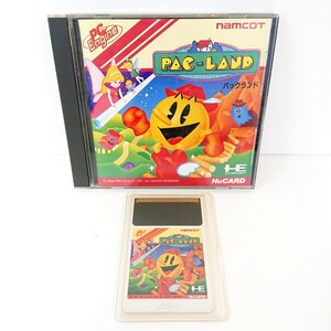 動作確認◎【PC エンジン ⑦】『パックランド PAC-LAND 取扱説明書・Huカード』PCE NEC ナムコ namcot 昭和 レトロ ゲーム カセット ソフト