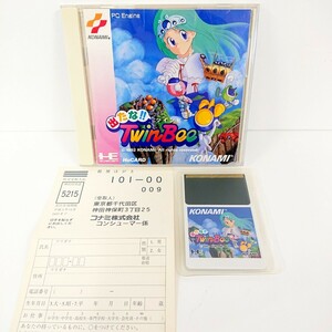 動作確認◎【PCエンジン ⑧】『出たな !! ツインビー 取扱説明書 ハガキ Huカード』TwinBee PCE NEC ゲーム カセット ソフト コナミ KONAMI