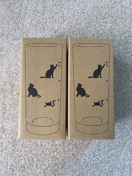 カルディコーヒーファーム　猫の日バッグ　ネコバッグ　グラス　２個セット　新品未使用　送料無料！