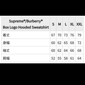 新品 Supreme 2022ss Burberry Box Logo Hooded Sweatshirt Blackバーバリー ボックス ロゴ パーカー グレー M サイズ の画像3