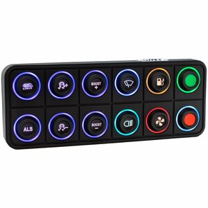 LINK ECU #CAN Keypad 12 button 交換可能な 15mm インサートを備えた頑丈な 12 キー CAN キーパッド (別売り) PDM