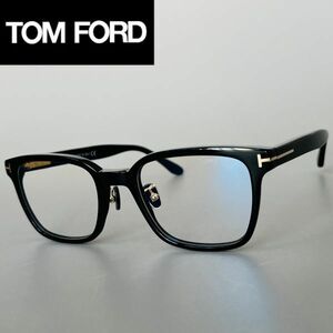 【1円スタート】メガネ トムフォード TOM FORD アジアンフィット ウェリントン ブラック ゴールド 眼鏡 めがね 伊達メガネ 黒 黒縁 大きめ