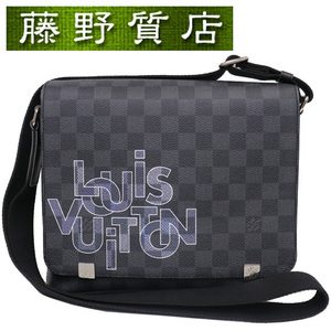 （美品）ルイヴィトン LOUIS VUITTON ディストリクト PM ダミエグラフィット 黒 × グレー N40272 斜め掛け メッセンジャー 8226