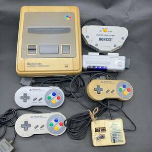 c78453■Nintendo スーパーファミコン 本体 SHVC-001/コントローラ３台/マルチタップHONEST/RFスイッチ/ワイヤレスコントローラ ジャンク