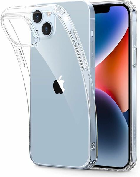 d-259 ESR iPhone 14 Plus ケース クリア ケース 耐衝撃 薄型 米軍MIL規格の保護 シリコンカバー 黄ばみにくい スリム 透明 TPUバンパー 