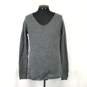 estnation/エストネーション★ウール100％/薄手セーター【50/Mens size -L/グレー/gray】Tops/Sweater◆BH155