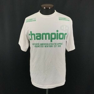 Champion★ゴールドウイン/スポーツウェア/半袖Tシャツ【メンズM/白×緑/ホワイト×グリーン】オーセンティック/チャンピオン◆BG522