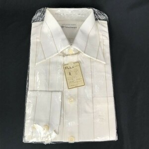 タグ付新品★Takashimaya/高島屋★長袖ワイシャツ【メンズM/38-80/白/ホワイト/ストライプ】◆BG734