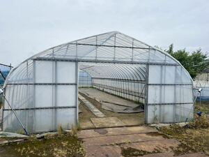  plastic greenhouse height 3m. length 18m. width .6.3m vinyl attaching 1. dismantlement ending pickup limitation Niigata prefecture Nagaoka city 