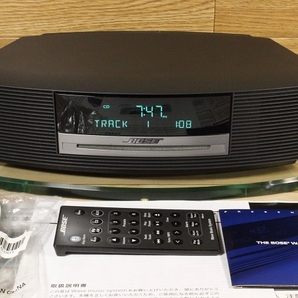 ★美品 完動品 メンテ済み ガラス台座付き BOSE Wave music system AWRCCB CD/FM/AM★の画像1