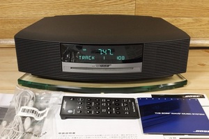 ★美品 完動品 メンテ済み ガラス台座付き BOSE Wave music system AWRCCB CD/FM/AM★