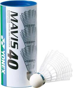 ヨネックス(YONEX) バドミントン シャトル メイビス40P (ナイロン+合成コルク) MIDDLE(適正温度12~23℃) 