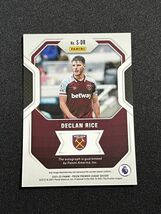 Declan Rice 直筆サインカード 2021-22 Panini Prizm EPL Auto デクラン・ライス West Ham Arsenal_画像2