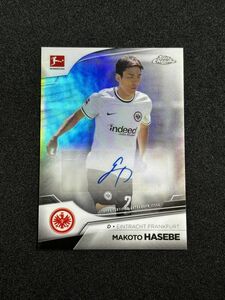 長谷部誠 直筆サインカード 2022-23 Topps Chrome Bundesliga Refractor Auto Makoto Hasebe Frankfurt 日本代表