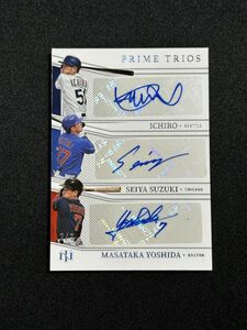 【3枚限定】 イチロー 鈴木誠也 吉田正尚 直筆サインカード 2023 Panini National Treasures Triple Auto Ichiro Suzuki Yoshida MLB WBC