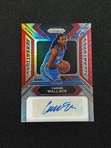 【99枚限定】 Cason Wallace ケイソン・ウォーレス 2023-24 Panini NBA Prizm Red Prizm Rookie Auto RC 直筆サイン サンダー