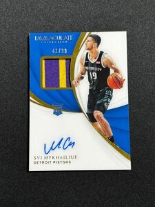 【99枚限定】 Svi Mykhailiuk スヴィ・ミハイリュク 2018-19 Panini NBA Immaculate Rookie Auto RC 直筆サイン セルティックス *説明必読