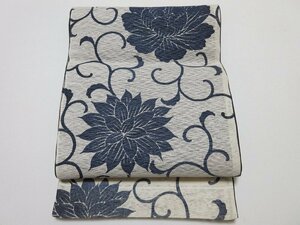do-kba# all through pattern double-woven obi paper cloth woven flower Tang . unused finest quality. excellent article A42