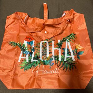 ハワイ　ALOHA まち付き　折りたたみエコバッグ　パラダイストート