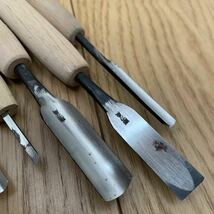 【彫刻刀 6本 小道具】 chisel carpenter nomi plane 大工道具 彫刻家 木彫鑿 木工 鑿 ノミ 鉋 カンナ 組鑿 天然砥石 豆鉋 小鉋 彫刻晟_画像2