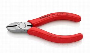 良品半額 KNIPEX クニペックス 斜ニッパー 7011 110 バネ付