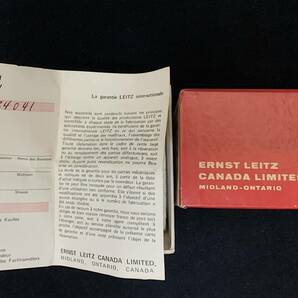ライカ LEITZ CANADA ELMARIT 1:2.8 / 28mm レンズ 純正箱＋オリジナルサービスカード 1975年代製造 の画像4