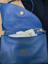 ヴァレンティノ・ガラヴァーニ Valentino Garavani 1970年代 ビンテージ Navy Blue Nappa Leather Bow Clutch Purse / Shoulder Bag 美品_画像9