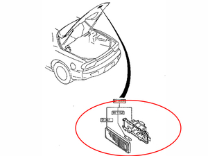 未使用 マツダ 純正 RX-7 トランクルーム ライト ランプ カーゴ ルーム Mazda Genuine RX7 サバンナ FD3S Cargo Lamp Rear Hatch Light