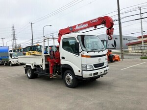 Cranevehicle Toyota Dyna KK-XZU382 2001 34,000km 中古　高床4WD　4-stageradio controlCrane